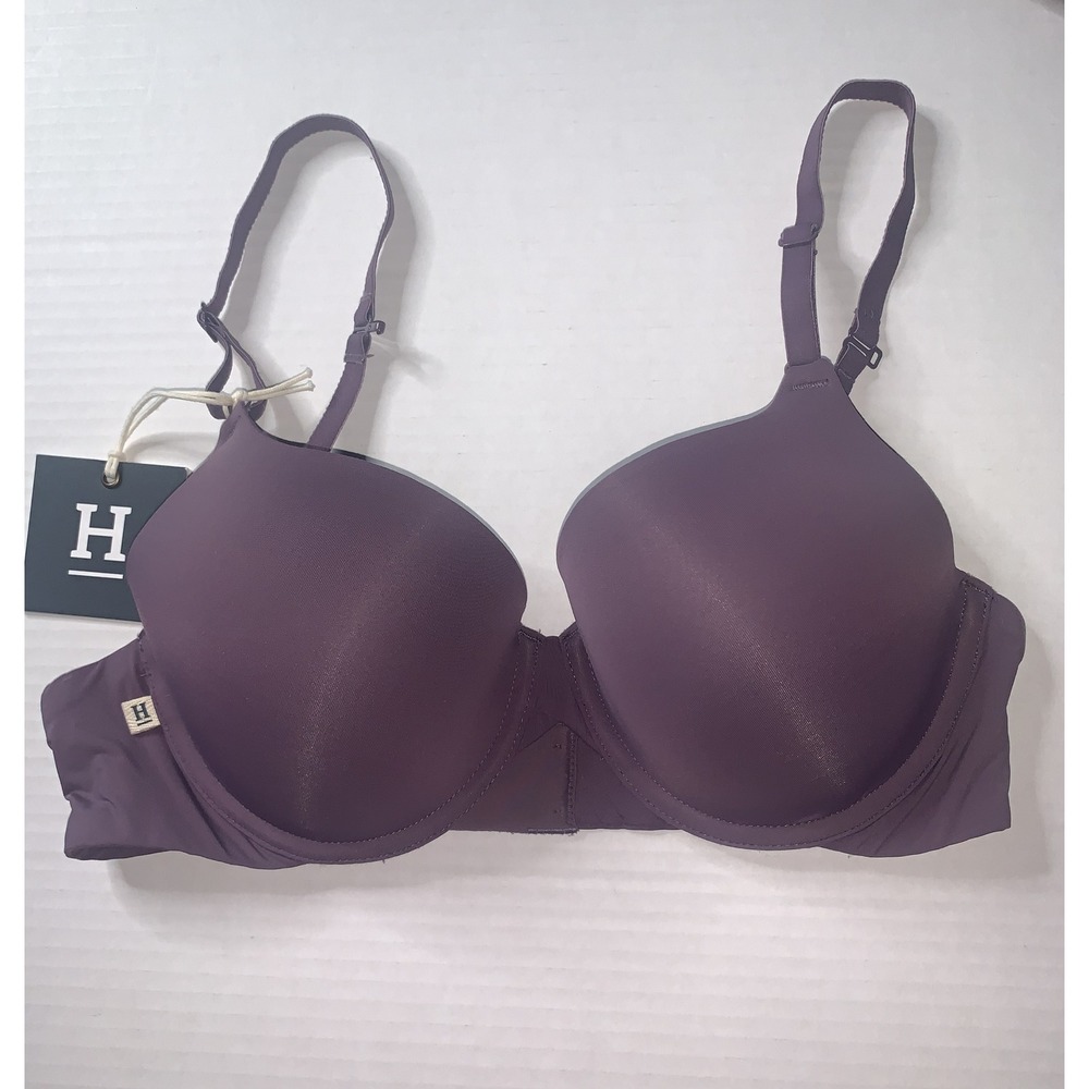 Harper Wilde Base Bra‎ 34B Underwire Adjustable Straps Purple